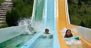 Alpine water slide